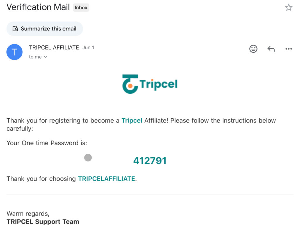 Tripcel affiliate 