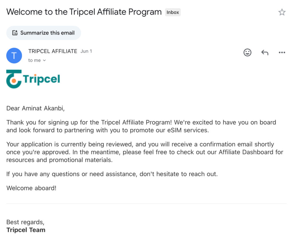 tripcel affiliate 